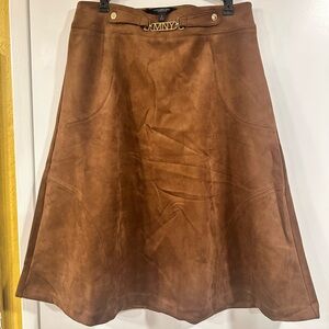 Marc New York Tan A-Line Skirt